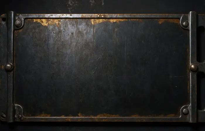 Metal Plate on a Grunge Background